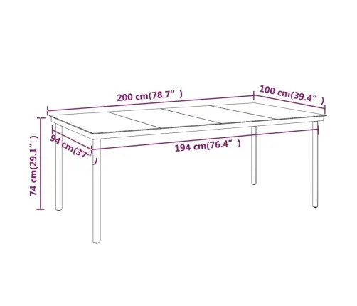 9-Osaline Aiamööbli Komplekt Patjadega, Hall