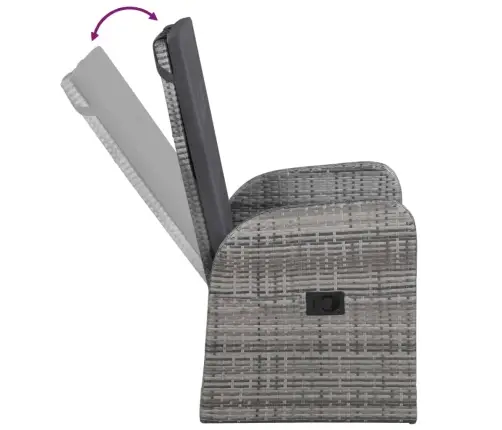 9-Osaline Aiamööbli Komplekt Patjadega, Hall