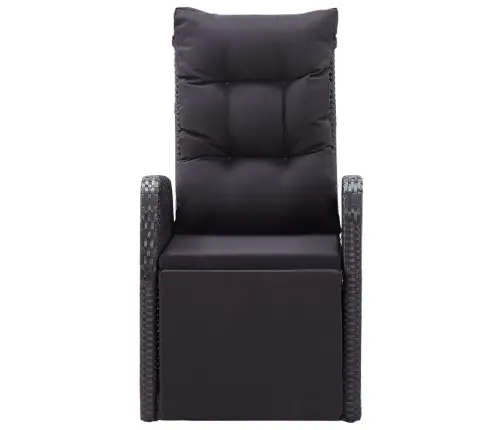 7-Daļīgs Dārza Mēbeļu Komplekts Ar Matračiem, Melns Vidaxl