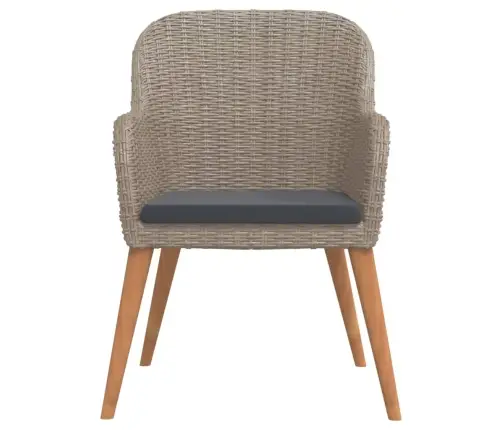 7-Daļīgs Dārza Mēbeļu Komplekts Ar Matračiem, Brūns Vidaxl