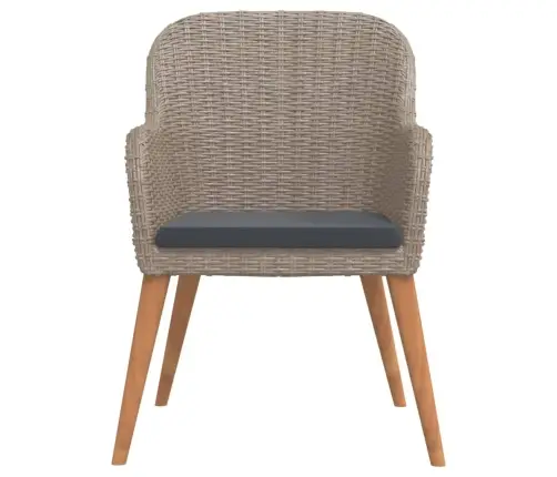 9-Osaline Aia Söögimööbli Komplekt Patjadega, Pruun