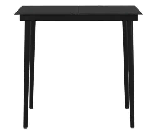 5-Osaline Aiamööbli Komplekt Istmepatjadega, Must