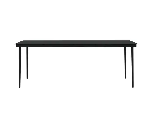 9-Daļīgs Dārza Mēbeļu Komplekts, Matrači, Melns Vidaxl