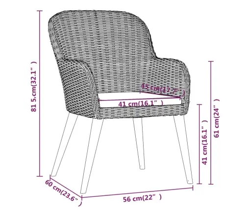 Sodo Komplektas Su Pagalvėlėmis, 5 Dalių, Rudos Spalvos