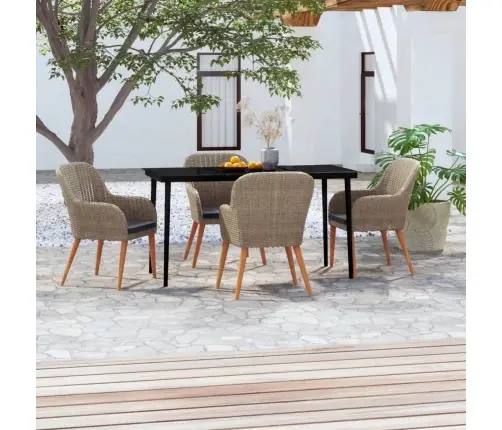 Sodo Komplektas Su Pagalvėlėmis, 5 Dalių, Rudos Spalvos