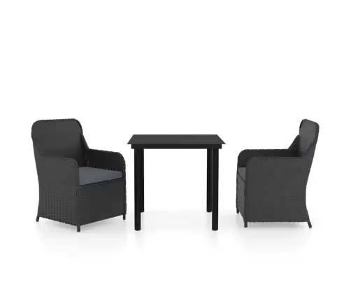 3-Daļīgs Dārza Mēbeļu Komplekts Ar Matračiem Vidaxl