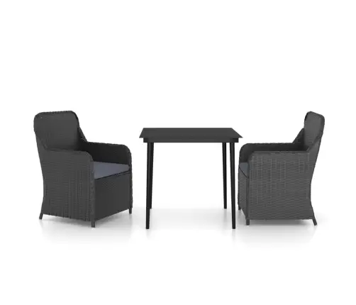 3-Daļīgs Dārza Mēbeļu Komplekts Ar Matračiem Vidaxl