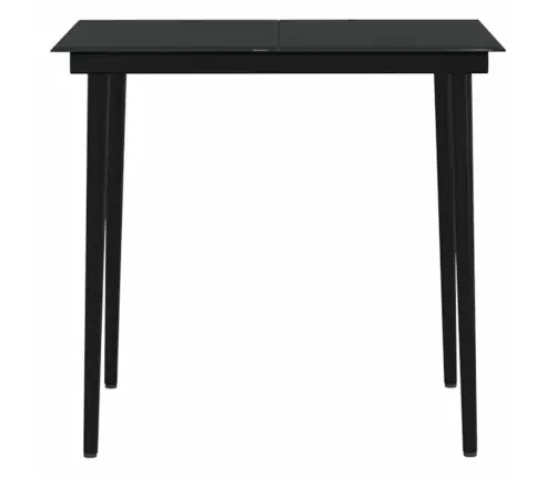 5-Daļīgs Dārza Mēbeļu Komplekts Ar Matračiem, Melns Vidaxl