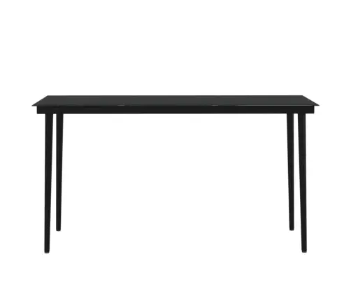 5-Daļīgs Dārza Mēbeļu Komplekts Ar Matračiem, Melns Vidaxl