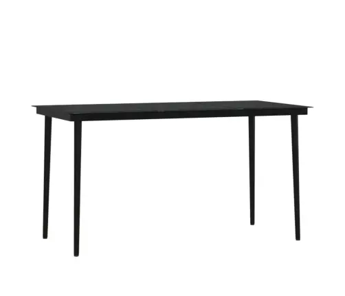 7-Daļīgs Dārza Mēbeļu Komplekts Ar Matračiem, Melns Vidaxl