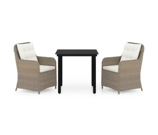 3-Daļīgs Dārza Mēbeļu Komplekts, Brūns Vidaxl