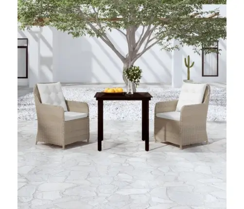 3-Daļīgs Dārza Mēbeļu Komplekts, Brūns Vidaxl