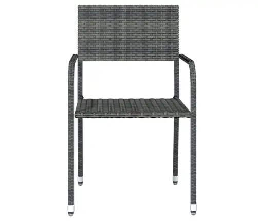 Sodo Valgomojo Baldų Komplektas, 3 Dalių, Pilkos Spalvos