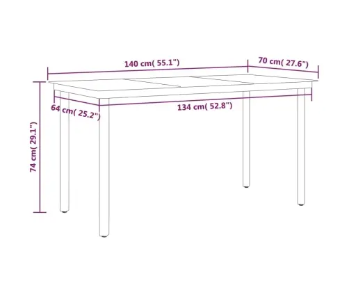 Sodo Valgomojo Baldų Komplektas, 7 Dalių, Juodos Spalvos