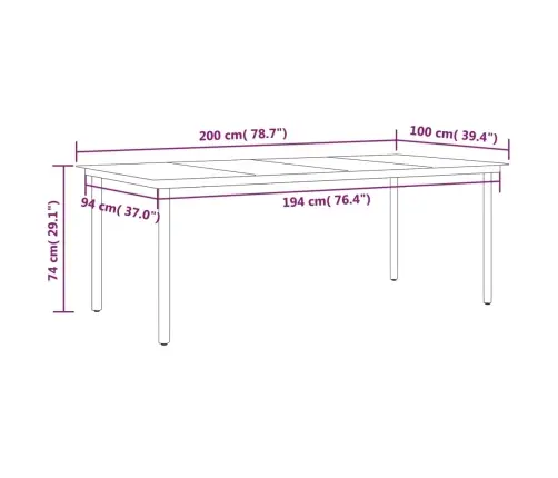 9-Osaline Aiamööbli Komplekt, Must