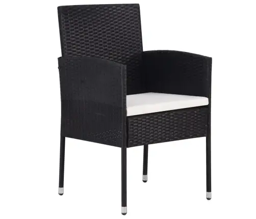 5-Daļīgs Dārza Mēbeļu Komplekts, Melns Vidaxl