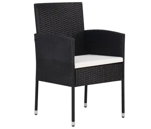 5-Daļīgs Dārza Mēbeļu Komplekts, Melns Vidaxl