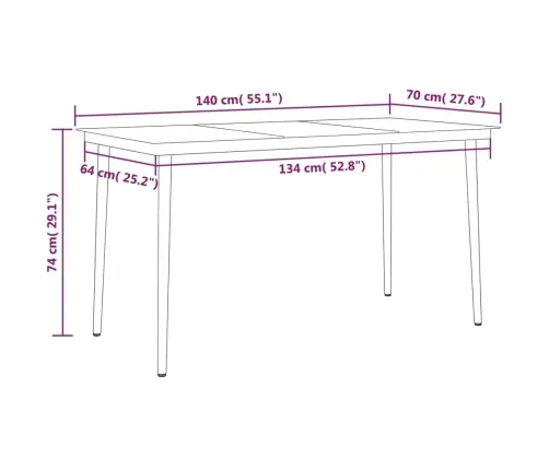 7-Daļīgs Dārza Mēbeļu Komplekts, Melns Vidaxl