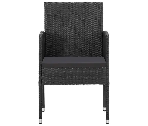 5-Osaline Aiamööbli Komplekt, Must