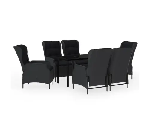 7-Osaline Aiamööbli Komplekt, Tumehall
