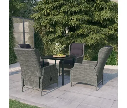 5-Daļīgs Dārza Mēbeļu Komplekts, Gaiši Pelēks Vidaxl