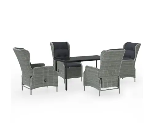 5-Osaline Aiamööbli Komplekt, Helehall