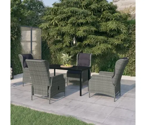 5-Osaline Aiamööbli Komplekt, Helehall