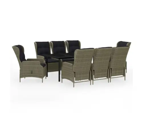 9-Daļīgs Dārza Mēbeļu Komplekts, Brūns Vidaxl