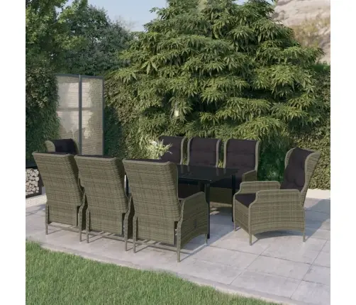 9-Daļīgs Dārza Mēbeļu Komplekts, Brūns Vidaxl