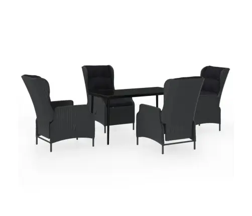 Sodo Valgomojo Baldų Komplektas, 5 Dalių, Tamsiai Pilkas