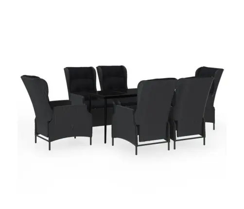 7-Daļīgs Dārza Mēbeļu Komplekts, Tumši Pelēks Vidaxl