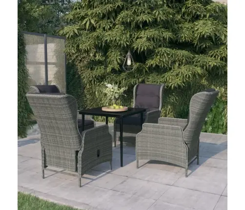 5-Daļīgs Dārza Mēbeļu Komplekts, Gaiši Pelēks Vidaxl