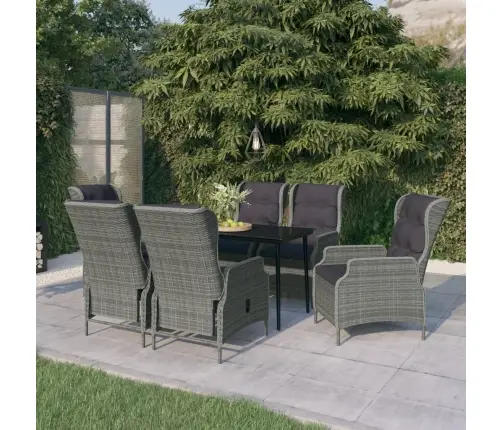 7-Osaline Aiamööbli Komplekt, Helehall