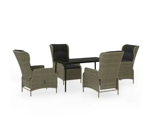 5-Daļīgs Dārza Mēbeļu Komplekts, Brūns Vidaxl