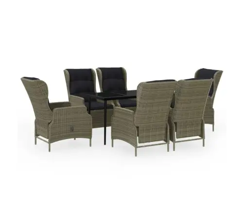 7-Daļīgs Dārza Mēbeļu Komplekts, Brūns Vidaxl