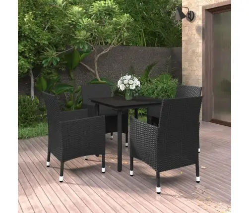 5-Osaline Aiamööbli Komplekt Patjadega, Polürotang Ja Klaas