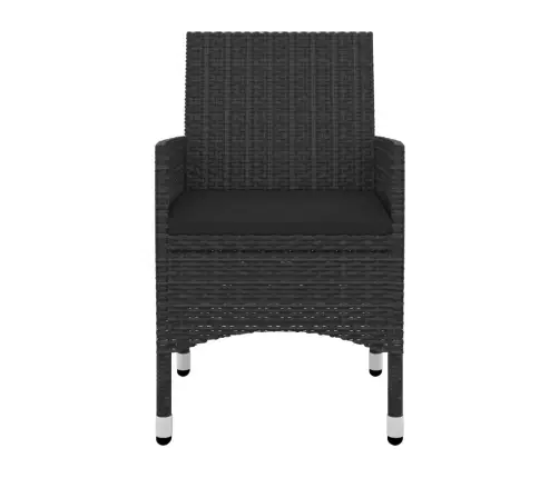 5-Daļīgs Dārza Mēbeļu Komplekts, Pe Rotangpalma, Stikls Vidaxl