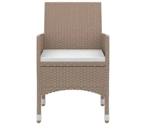 3-Daļīgs Dārza Mēbeļu Komplekts, Pe Rotangpalma, Stikls Vidaxl