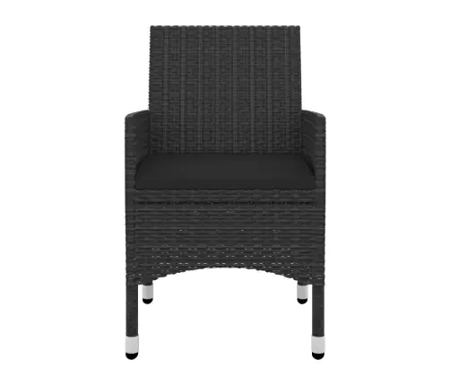 3-Daļīgs Dārza Mēbeļu Komplekts, Pe Rotangpalma, Stikls Vidaxl