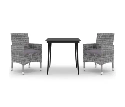 Sodo Komplektas Su Pagalvėlėmis, 3 Dalių, Poliratanas/Stiklas