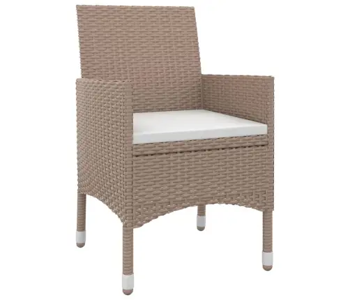 3-Daļīgs Dārza Mēbeļu Komplekts, Pe Rotangpalma, Stikls Vidaxl