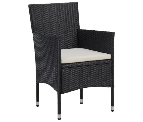 Dārza Krēsli, 2 Gab., Pe Rotangpalma, Melni Vidaxl