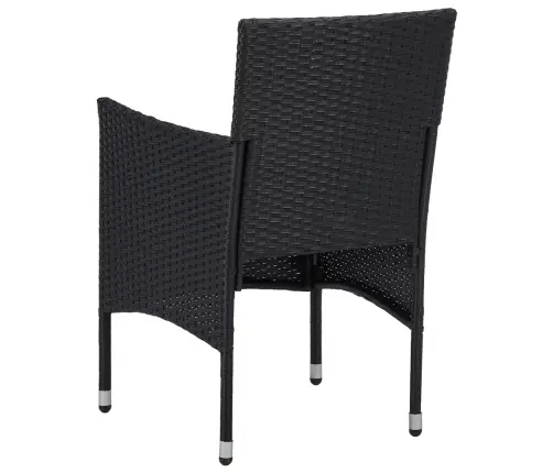 Dārza Krēsli, 2 Gab., Pe Rotangpalma, Melni Vidaxl