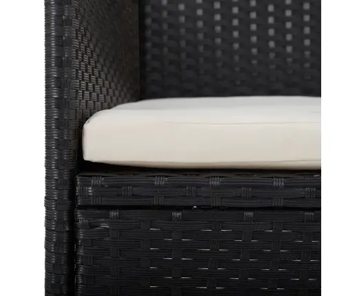 Dārza Krēsli, 2 Gab., Pe Rotangpalma, Melni Vidaxl