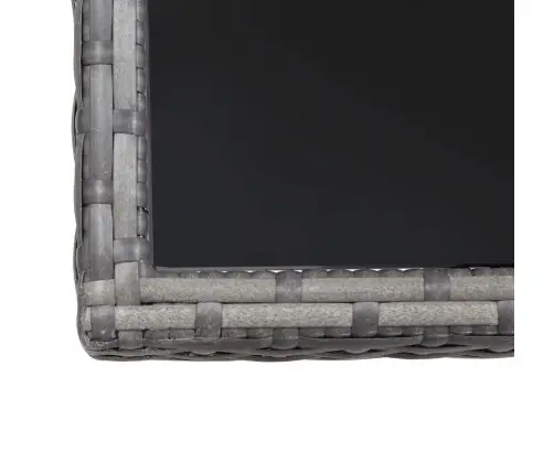 Dārza Galds, Pelēks, 80X80X74 Cm, Pe Rotangpalma Vidaxl