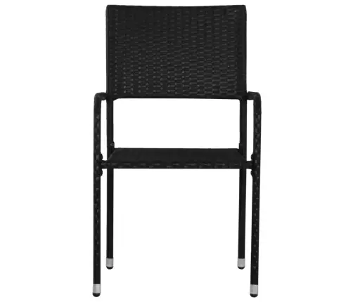 Dārza Krēsli, 2 Gab., Melni, Pe Rotangpalma Vidaxl