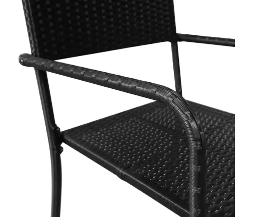Dārza Krēsli, 2 Gab., Melni, Pe Rotangpalma Vidaxl