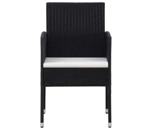 Dārza Krēsli Ar Bēšiem Spilveniem, 4 Gb., Melni, Pe Rotangpalma Vidaxl Dārza Krēsli Ar Bēšiem Spilveniem, 4 Gb., Melni, Pe Rotangpalma Vidaxl