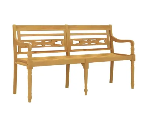 Sols Ar Pelēku Matraci, 150 Cm, Masīvs Tīkkoks Vidaxl