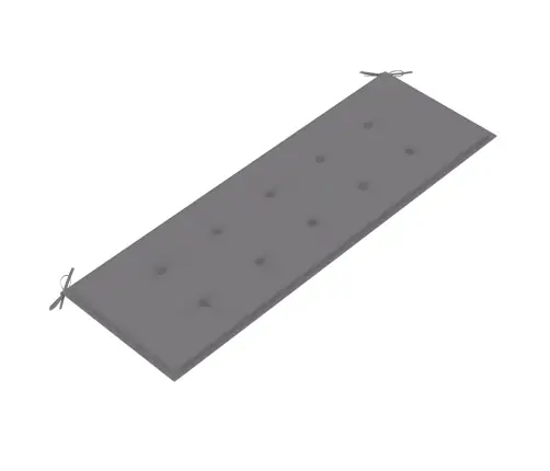 Sols Ar Pelēku Matraci, 150 Cm, Masīvs Tīkkoks Vidaxl